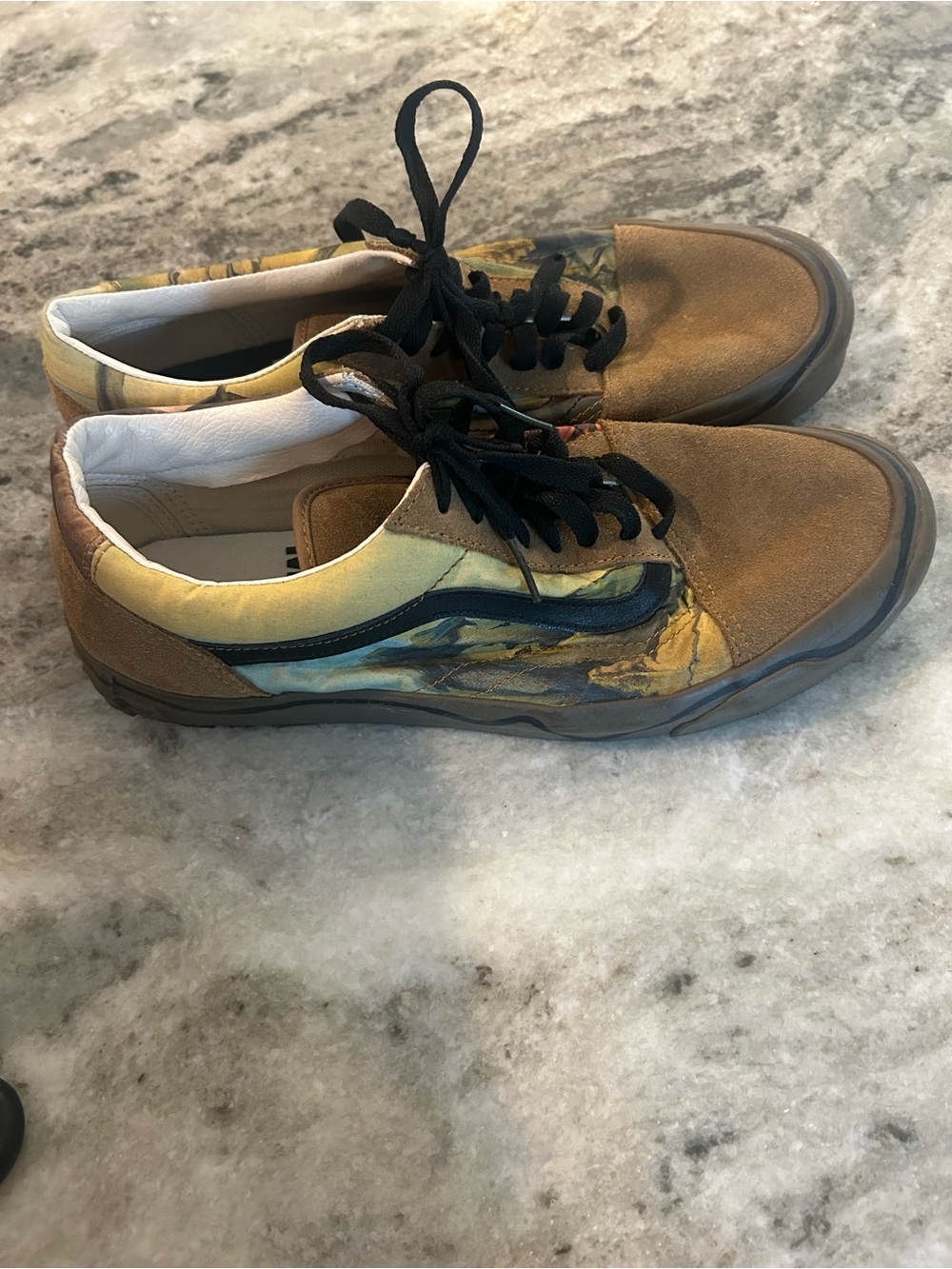 Moma Vans Men's Low-Top Lace-Up Sneakers in Brown/Yellow size 10